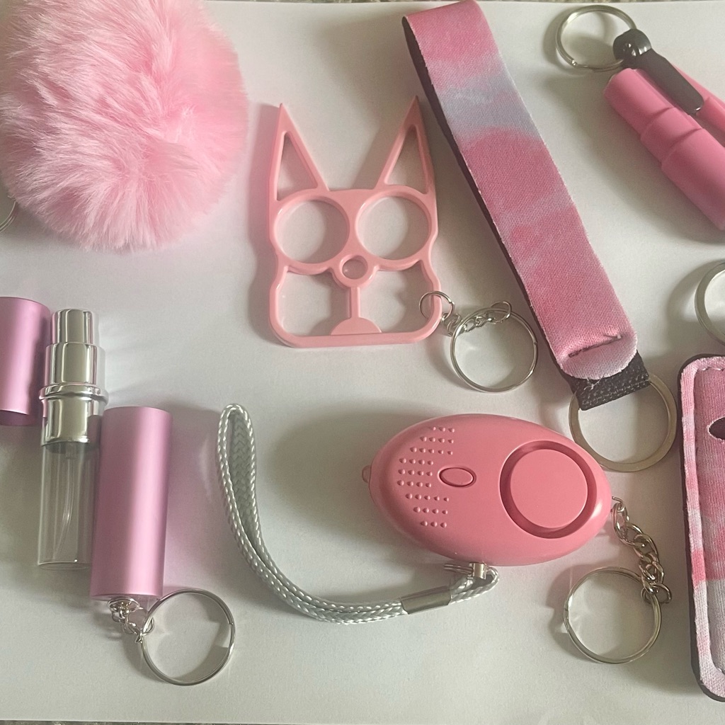 Pink Multi Use Purse Keychain Set